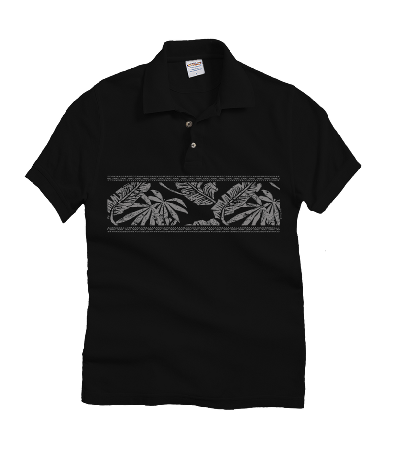 Island Band - Black Short Sleeve Oceanfront Polo Shirt