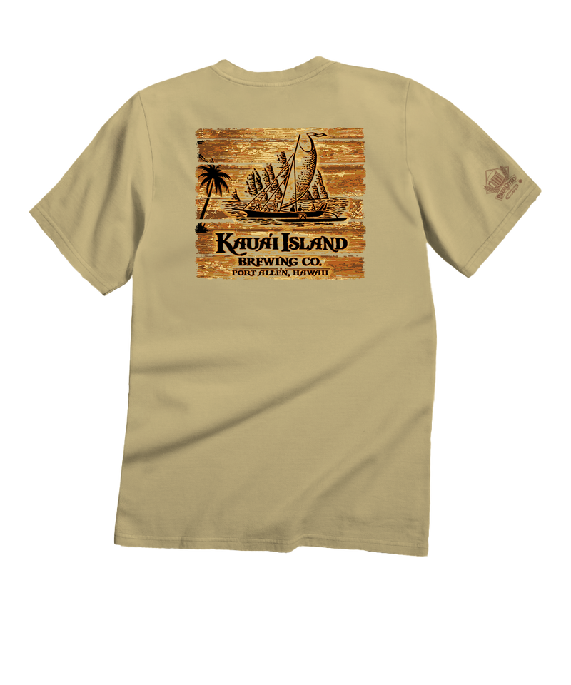 Kauai Island Brewing Co Branded - Beer Dyed Short Sleeve Crewneck T-Shirt
