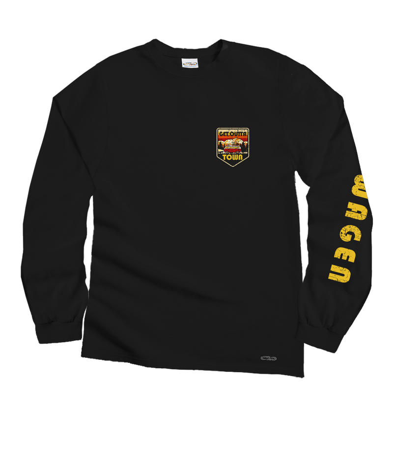 Volkswagen Outta Town - Black Long Sleeve Crewneck T-Shirt
