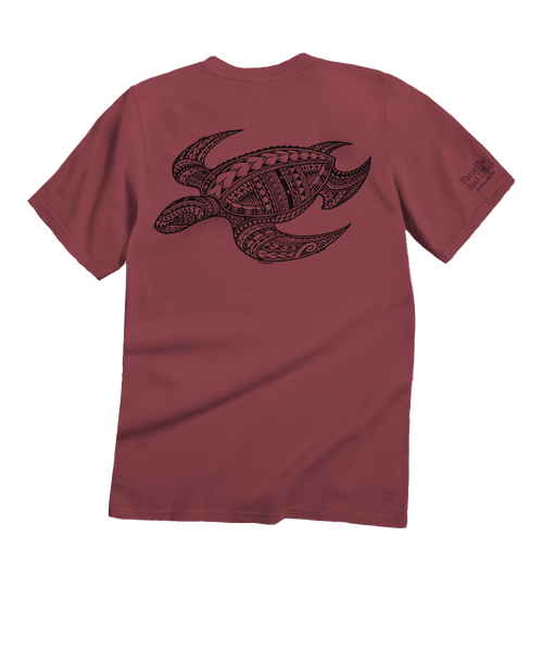 Ocean Tribe T-Shirt | Men's Paradise Red Dyed Crewneck