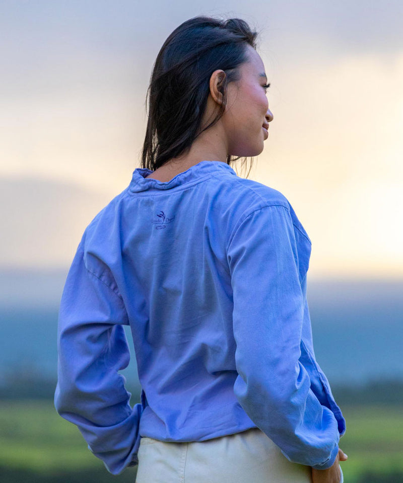 Retro Vail Lavender Dyed Long Sleeve Lightweight Pullover