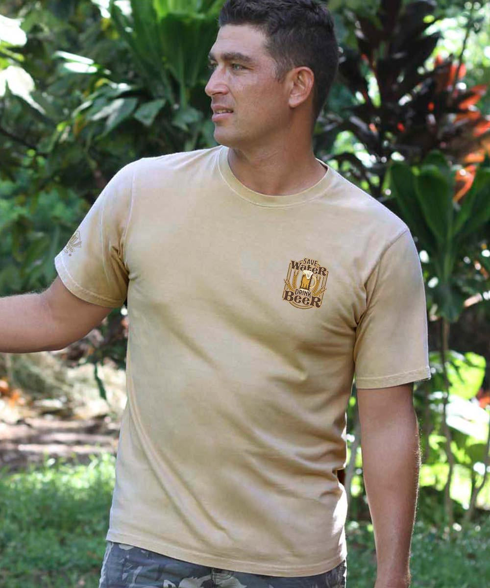 Save Water - Beer Dyed Short Sleeve Crewneck T-Shirt