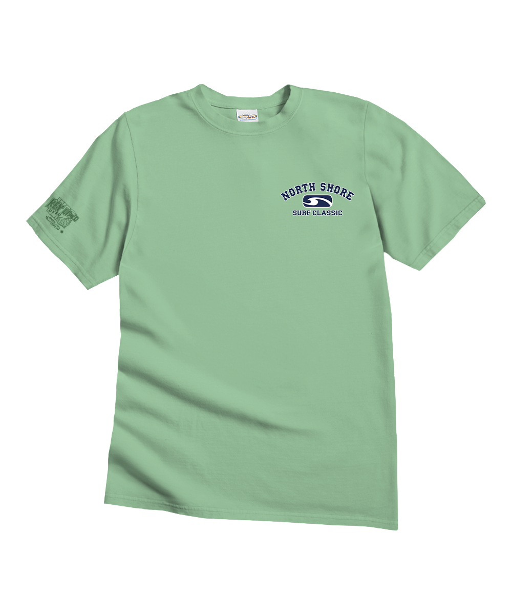 North Shore Surf Classic - Key Lime Dyed Short Sleeve Crewneck T-Shirt