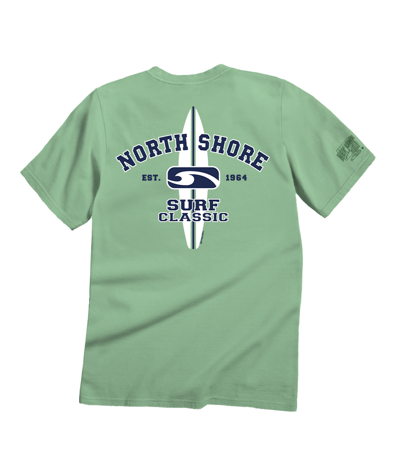North Shore Surf Classic - Key Lime Dyed Short Sleeve Crewneck T-Shirt