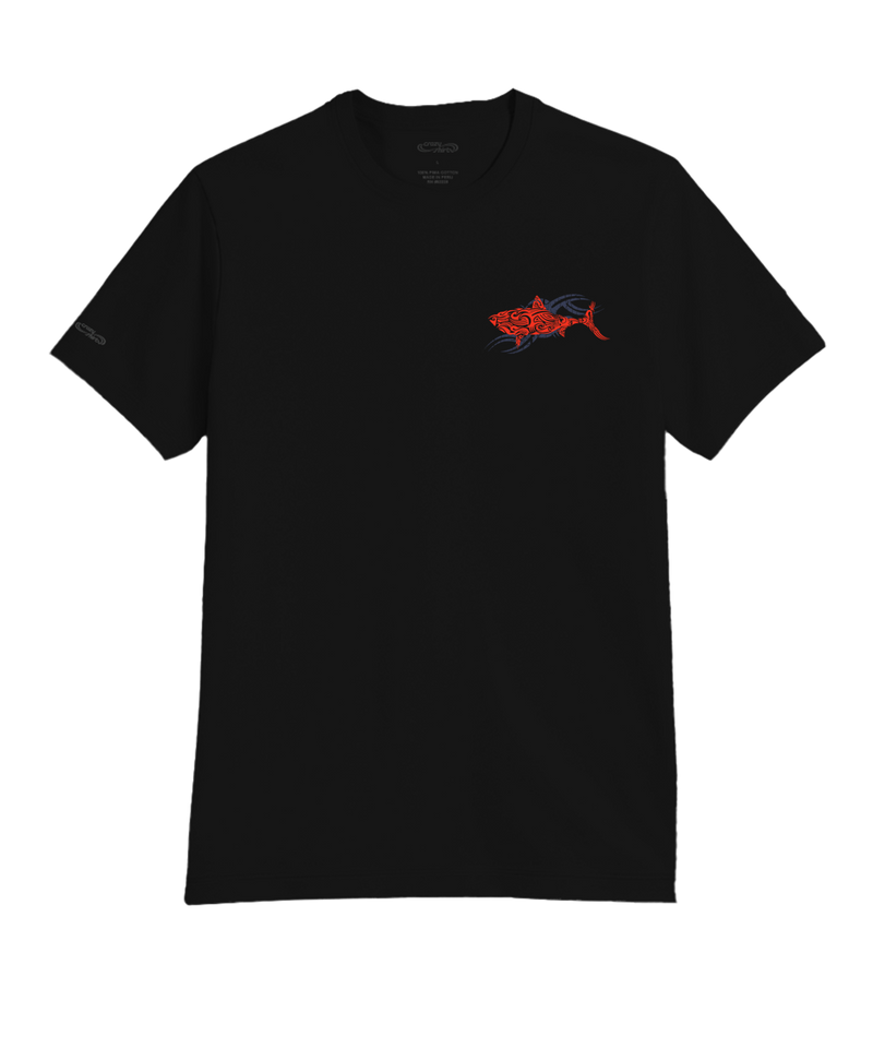 Red Shark - Jet Black Short Sleeve Pima T-Shirt
