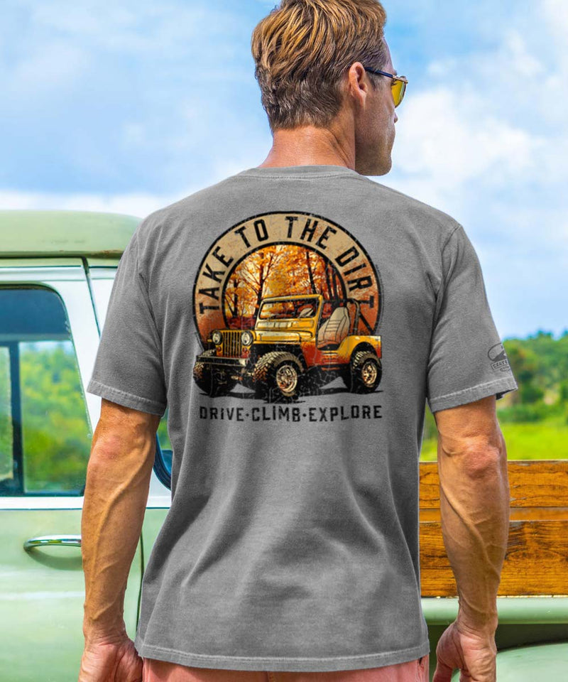 Jeep® Take To The Dirt - Crater Dyed® Short Sleeve Crewneck T-Shirt