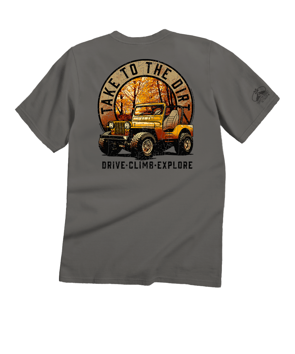 Jeep® Take To The Dirt - Crater Dyed® Short Sleeve Crewneck T-Shirt