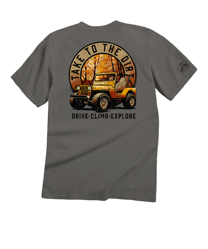 Jeep® Take To The Dirt - Crater Dyed® Short Sleeve Crewneck T-Shirt