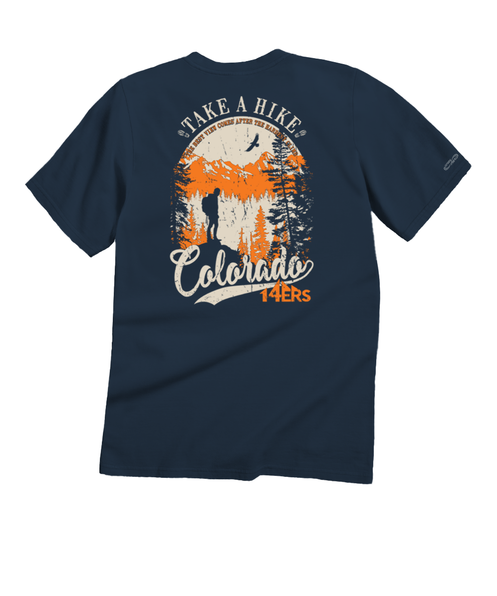 Colorado 14ers - Navy Short Sleeve Crewneck T-Shirt