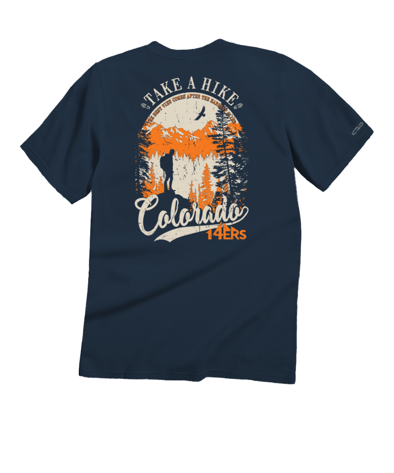 Colorado 14ers - Navy Short Sleeve Crewneck T-Shirt - View 1