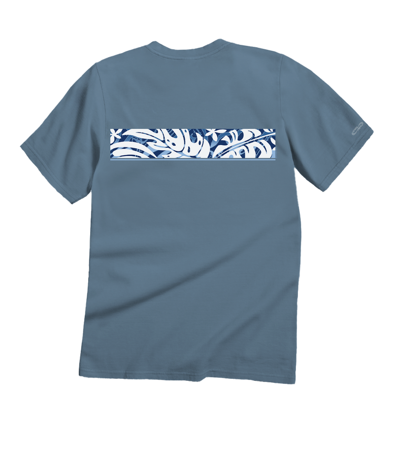 Pua Stripe - Blue Sky Short Sleeve Crewneck T-Shirt