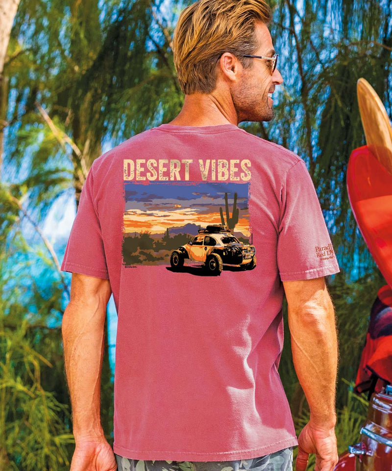 Volkswagen Desert Vibes - Paradise Red Dyed Short Sleeve Crewneck T-Shirt