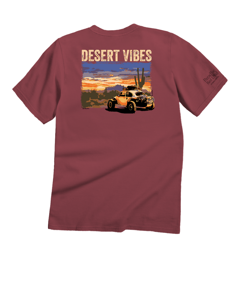 Volkswagen Desert Vibes - Paradise Red Dyed Short Sleeve Crewneck T-Shirt