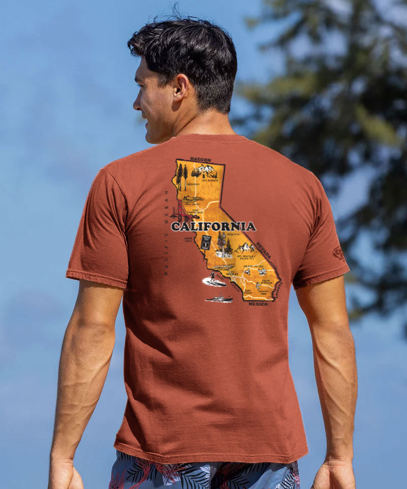 Destination California - Chile Dyed Short Sleeve Crewneck T-Shirt