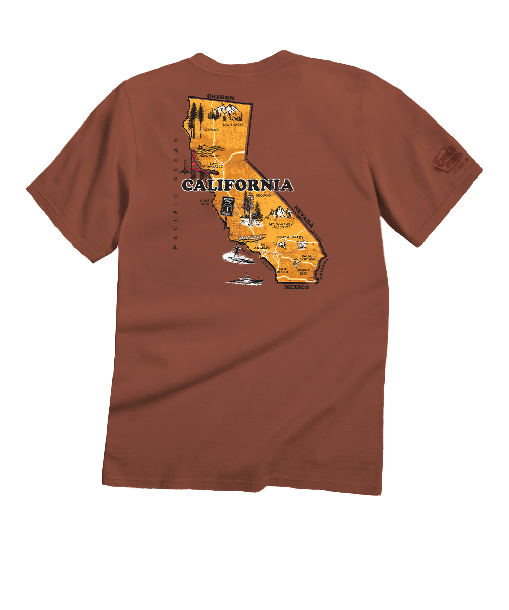 Destination California - Chile Dyed Short Sleeve Crewneck T-Shirt