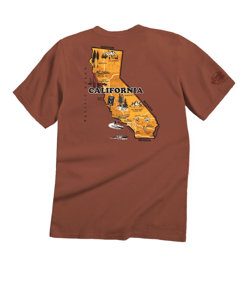 Destination California - Chile Dyed Short Sleeve Crewneck T-Shirt