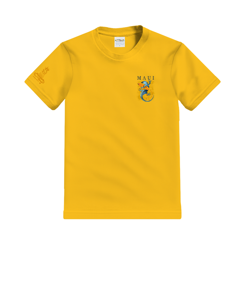 Gecko Watercolor - Pineapple Dyed Short Sleeve Crewneck T-Shirt