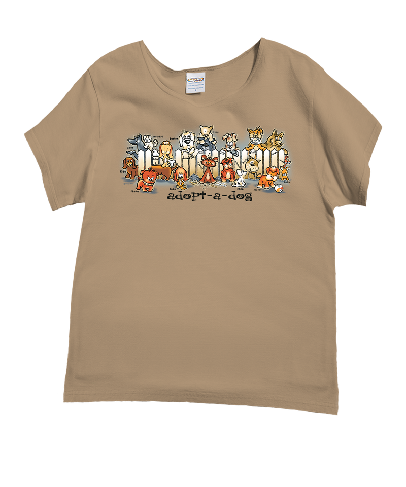 Picket Fence Pooches - Kona Coffee Dyed Short Sleeve Scoop Neck T-Shirt
