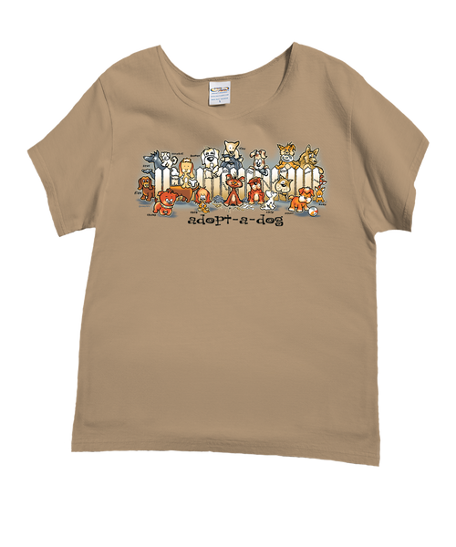 Picket Fence Pooches - Kona Coffee Dyed Short Sleeve Scoop Neck T-Shir