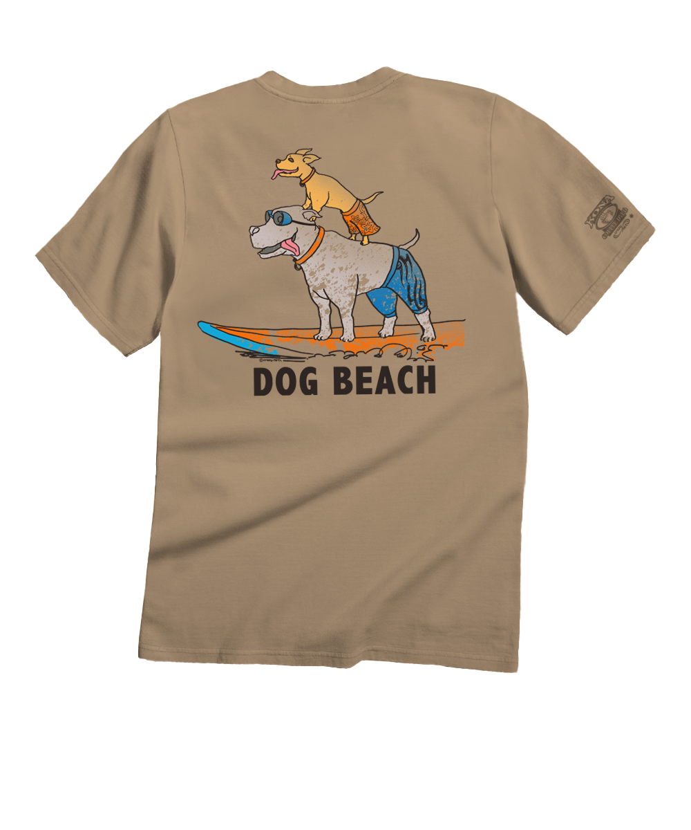 Dog Beach - Kona Coffee Dyed Short Sleeve Crewneck T-Shirt