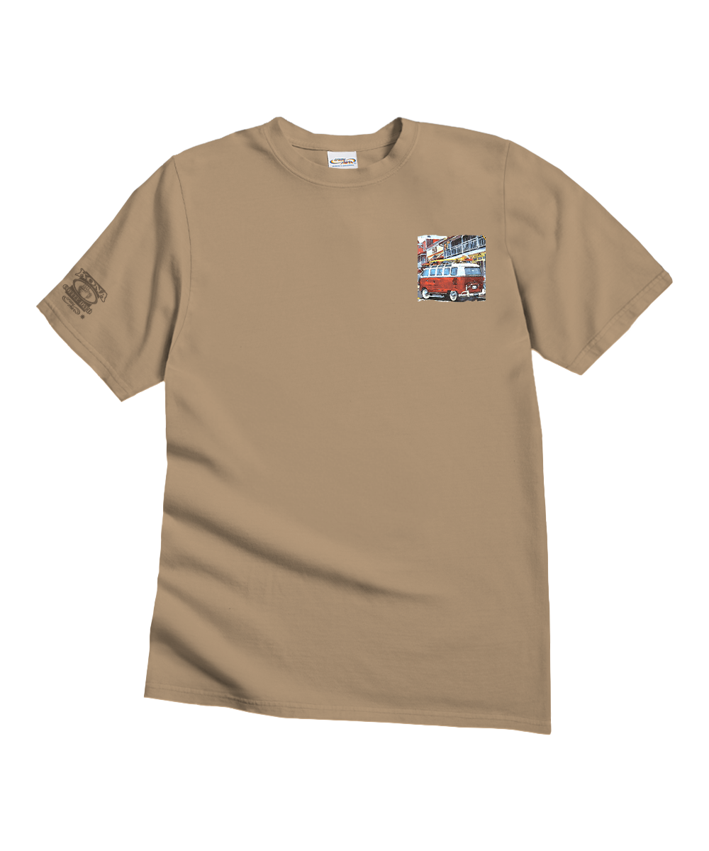 Volkswagen Van Lahaina - Kona Coffee Dyed Short Sleeve Crewneck T-Shirt