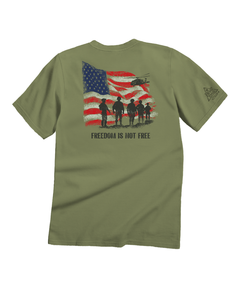 Freedom Is Not Free - Hemp Dyed Short Sleeve Crewneck T-Shirt