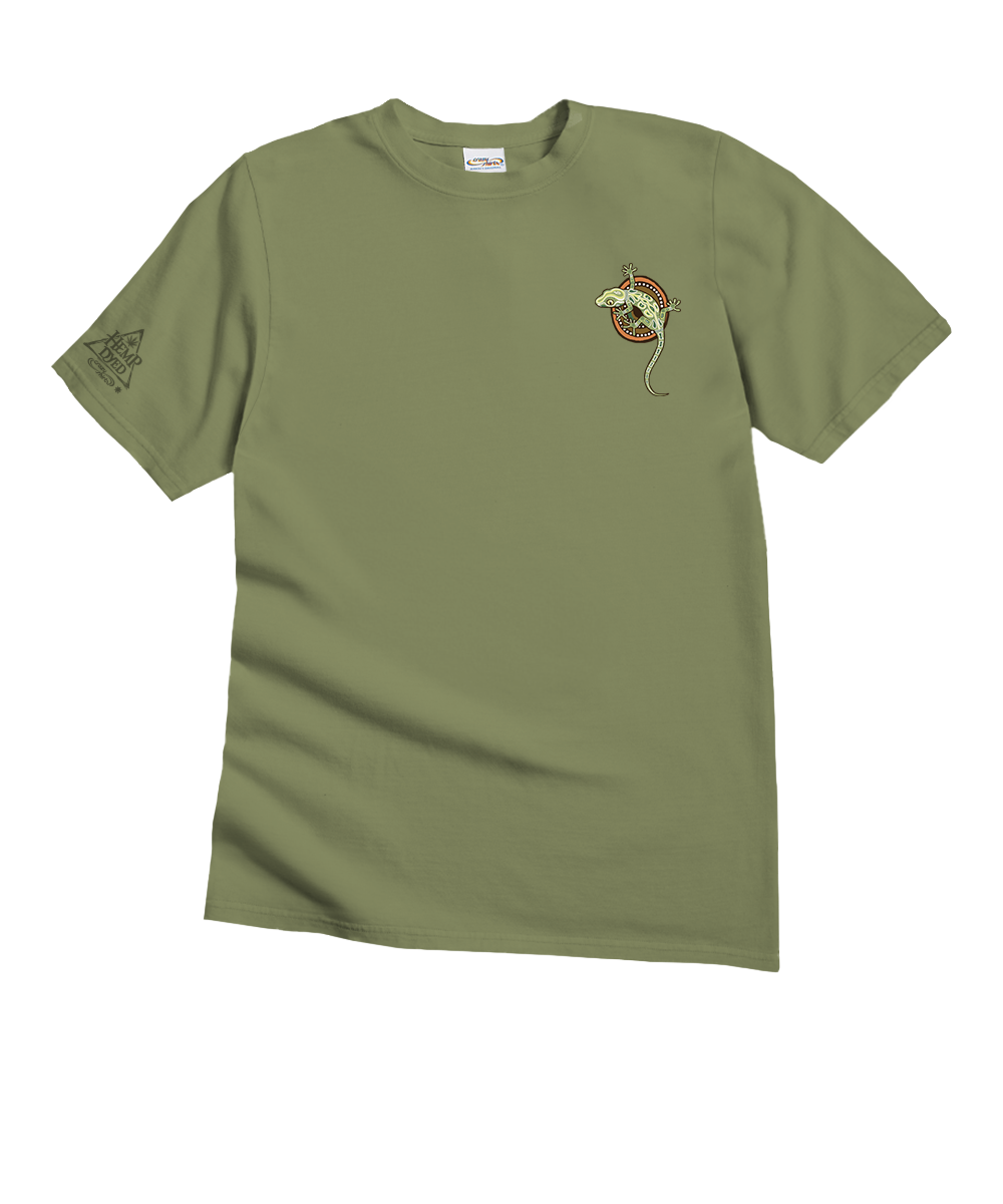 Gecko Mosaic - Hemp Dyed Short Sleeve Crewneck T-Shirt