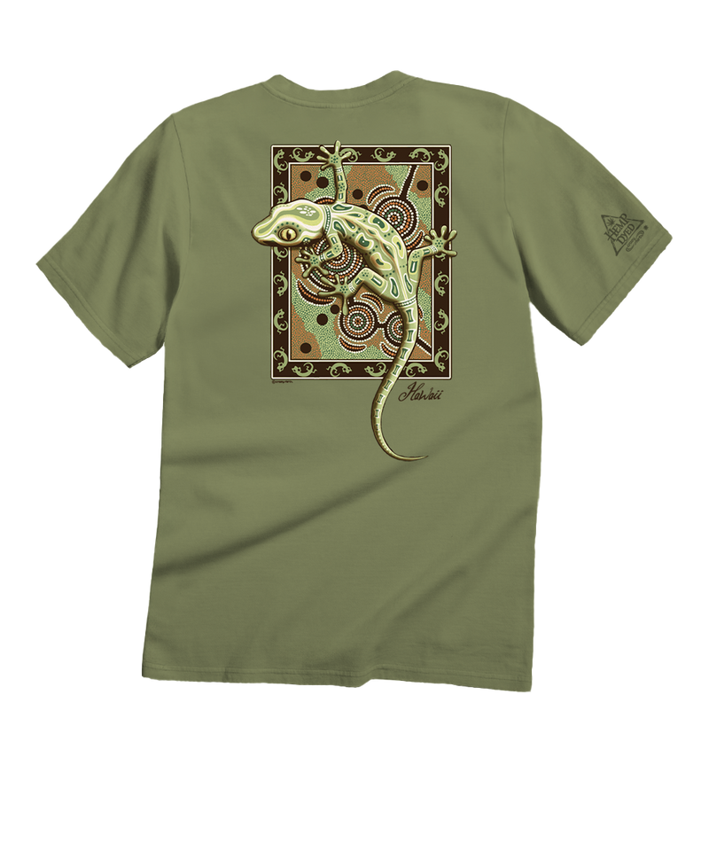 Gecko Mosaic - Hemp Dyed Short Sleeve Crewneck T-Shirt