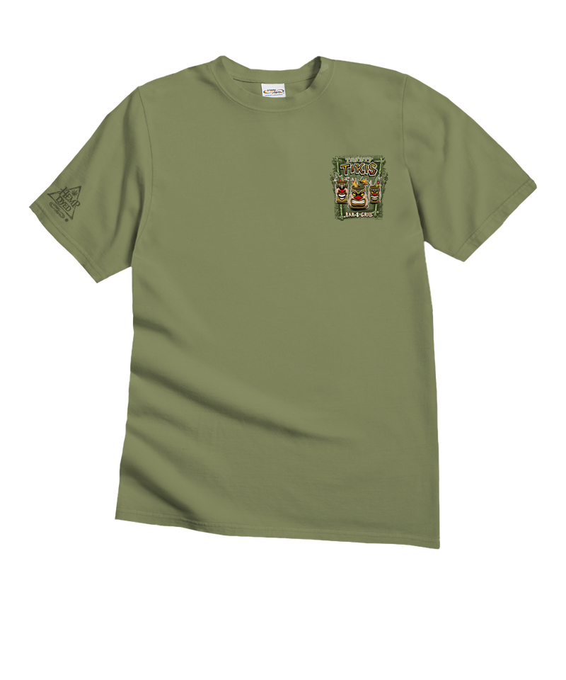 Thirsty Tikis - Hemp Dyed Short Sleeve Crewneck T-Shirt