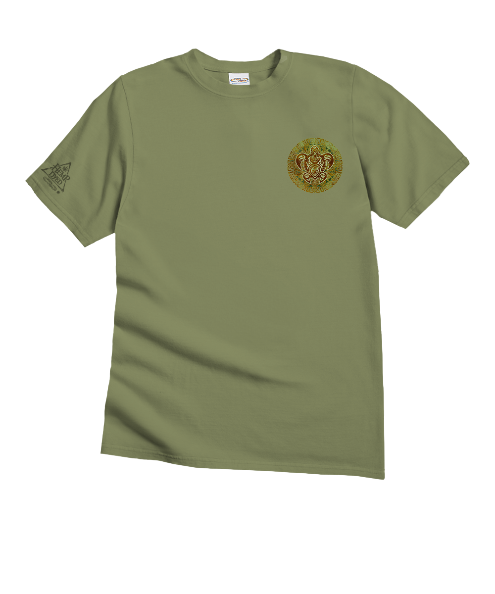 Tribal Turtle - Hemp Dyed Short Sleeve Crewneck T-Shirt