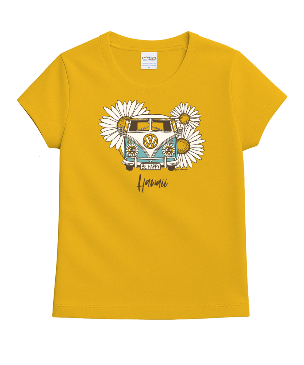Volkswagen Be Happy - Pineapple Dyed Short Sleeve Crewneck T-Shirt