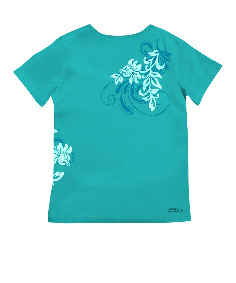 Leihua - Ocean Short Sleeve Pima V-Neck T-Shirt