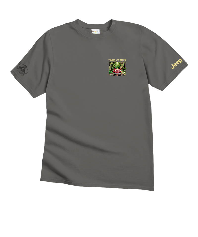Jeep Tunnel Of Trees - Crater Dyed® Short Sleeve Crewneck T-Shirt