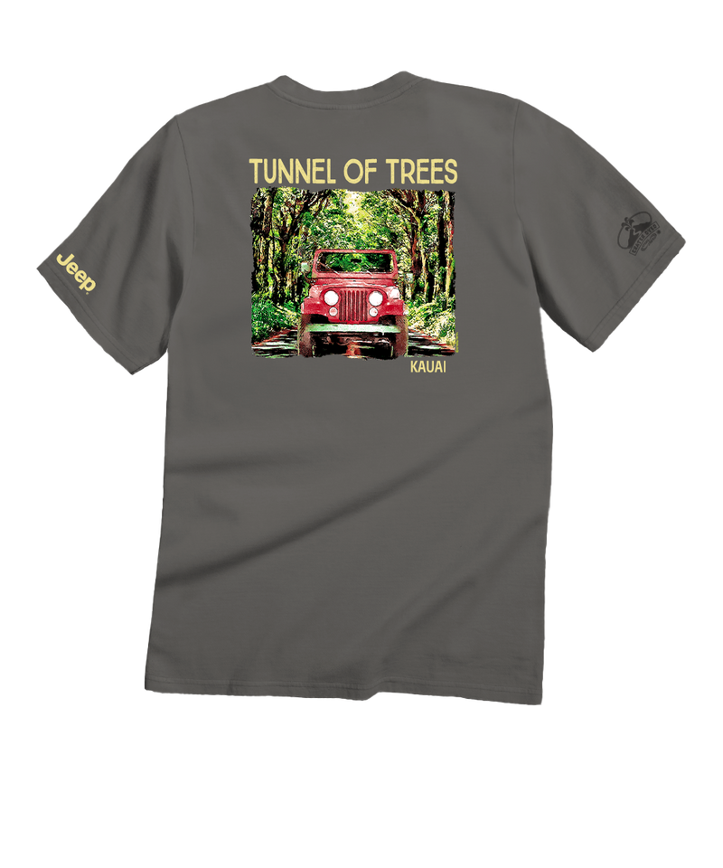 Jeep Tunnel Of Trees - Crater Dyed® Short Sleeve Crewneck T-Shirt