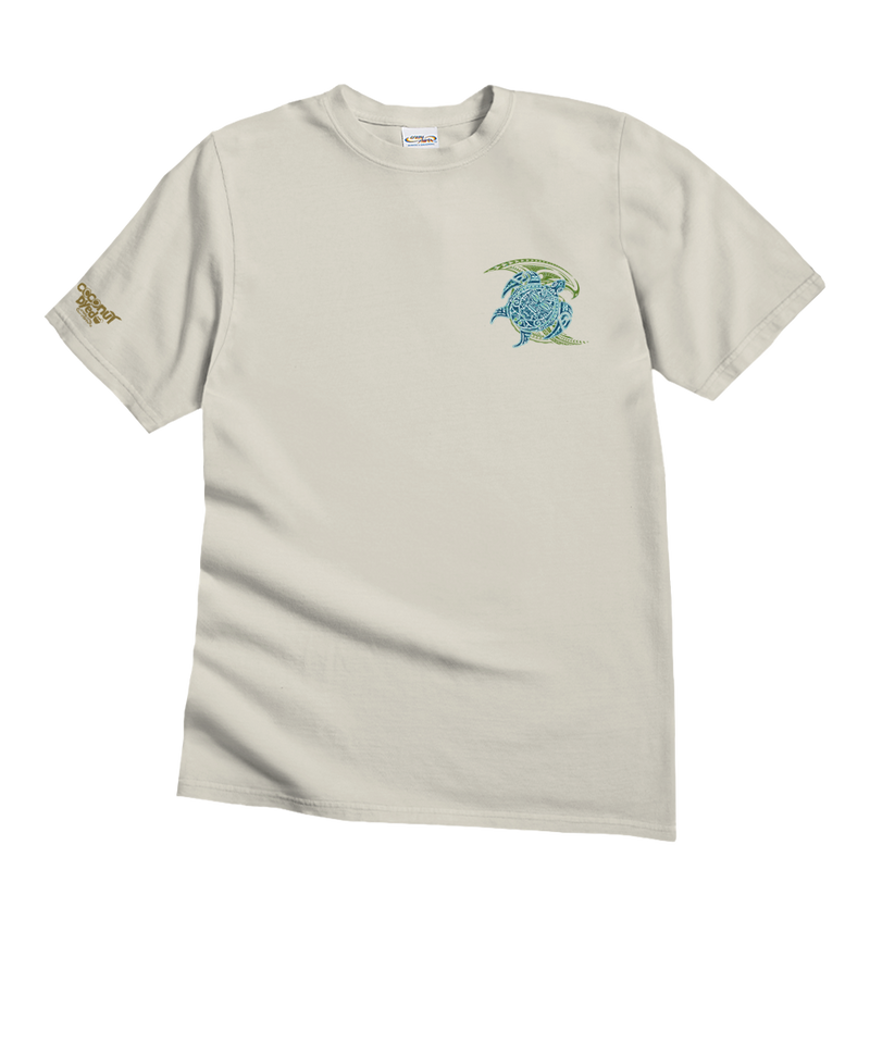 Tribal Honu Nalu - Coconut Dyed Short Sleeve Crewneck T-Shirt