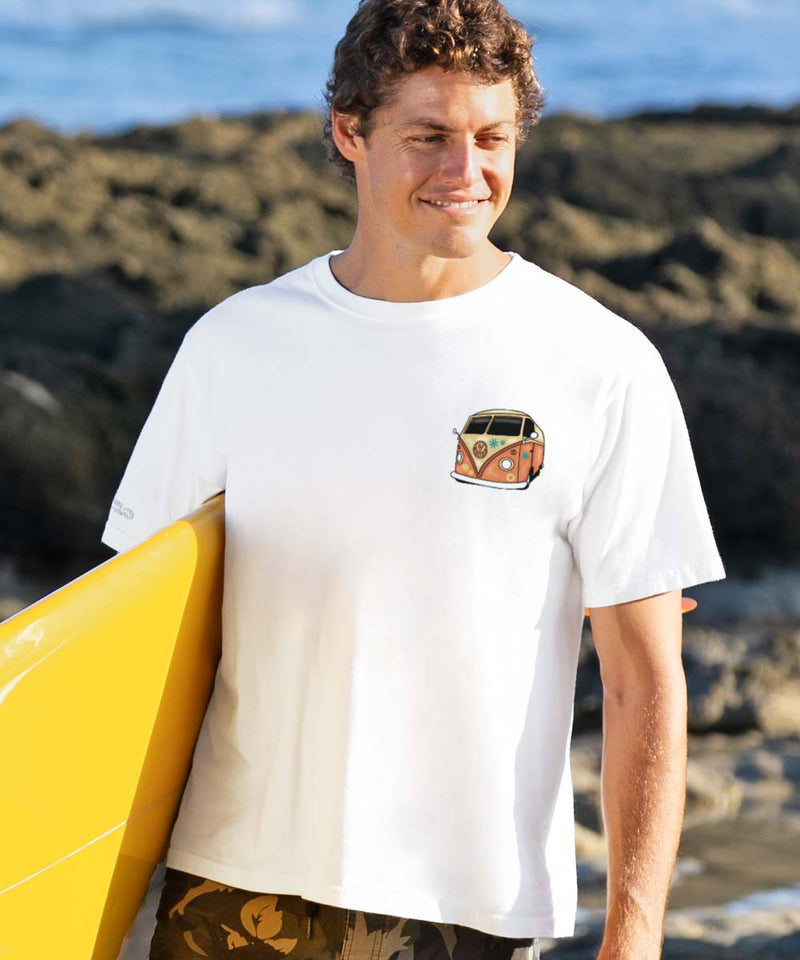 Volkswagen Summer Of Love Scenic - White Short Sleeve Crewneck T-Shirt