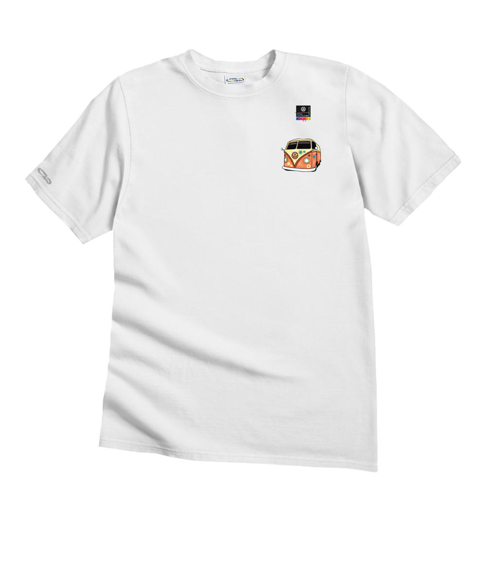 Volkswagen Summer Of Love Scenic - White Short Sleeve Crewneck T-Shirt