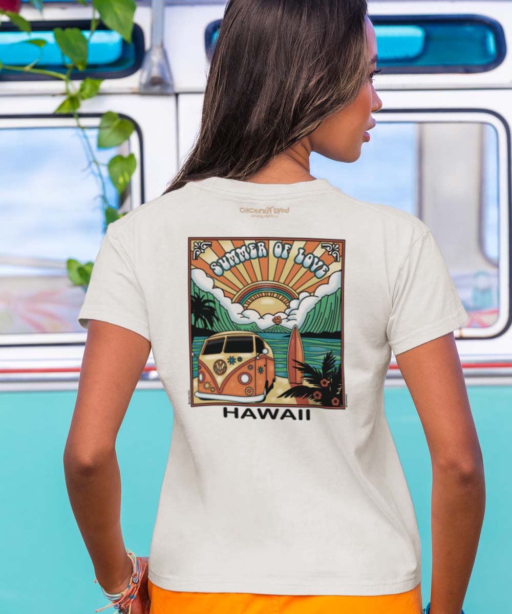 Volkswagen Summer Of Love Scenic - Coconut Dyed Short Sleeve Crewneck T-Shirt