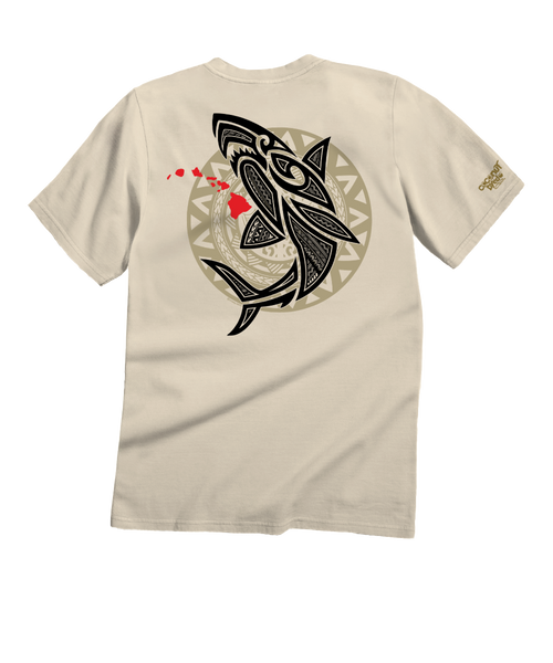 トップス MAISON SPECIAL AIR PORT Print T-shirt Mano Island Spirit T-Shirt | Men's Coconut Dyed Crewneck
