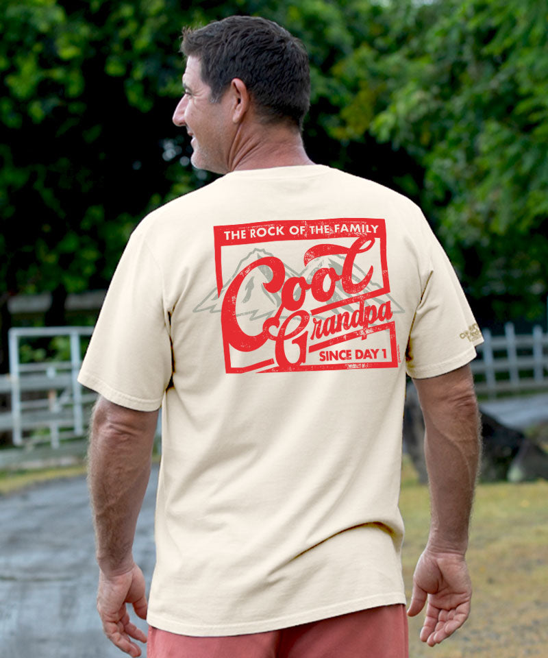 Rock Of The Family - Coconut Dyed Short Sleeve Crewneck T-Shirt