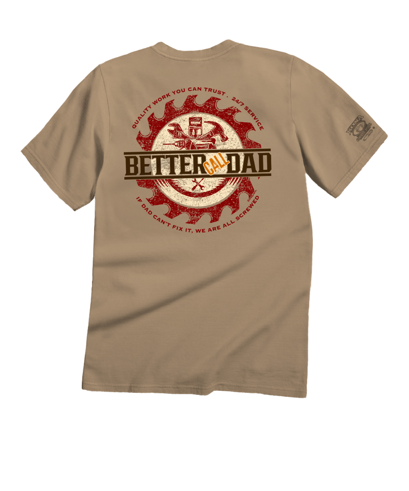 Better Call Dad - Kona Coffee Dyed Short Sleeve Crewneck T-Shirt
