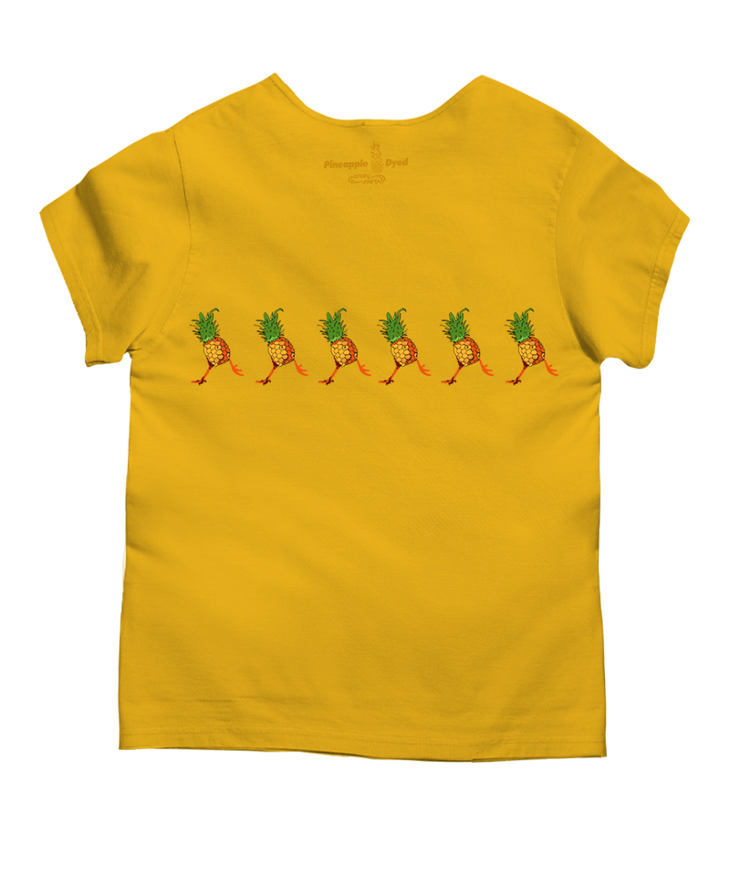 Pineapple Run - Pineapple Dyed Short Sleeve Scoop Neck T-Shirt