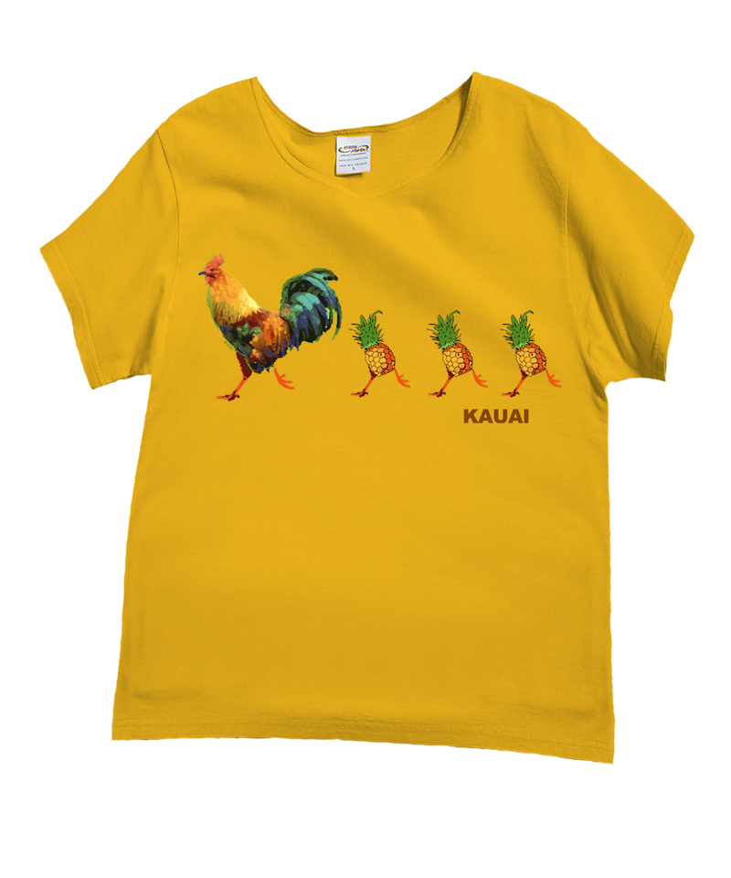 Pineapple Run - Pineapple Dyed Short Sleeve Scoop Neck T-Shirt