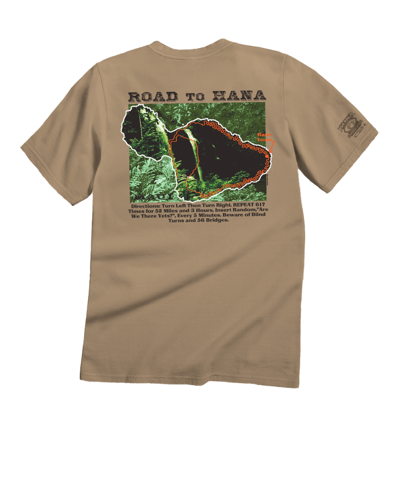 Crazy Road To Hana - Kona Coffee Dyed Short Sleeve Crewneck T-Shirt