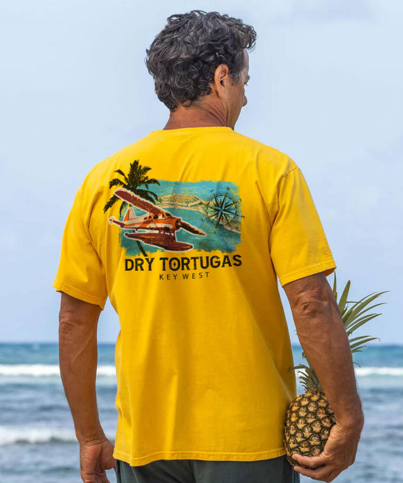 Dry Tortugas Flight - Pineapple Dyed Short Sleeve Crewneck T-Shirt