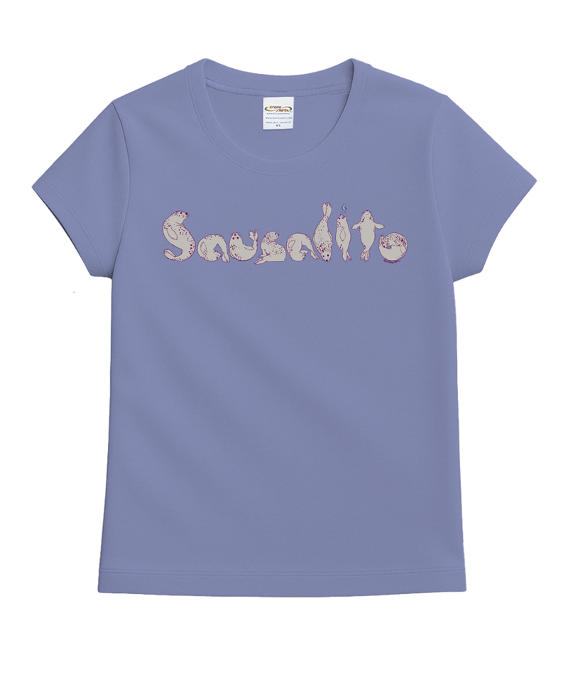 Sausalito Seals Sketch - Lavender Dyed Short Sleeve Crewneck T-Shirt