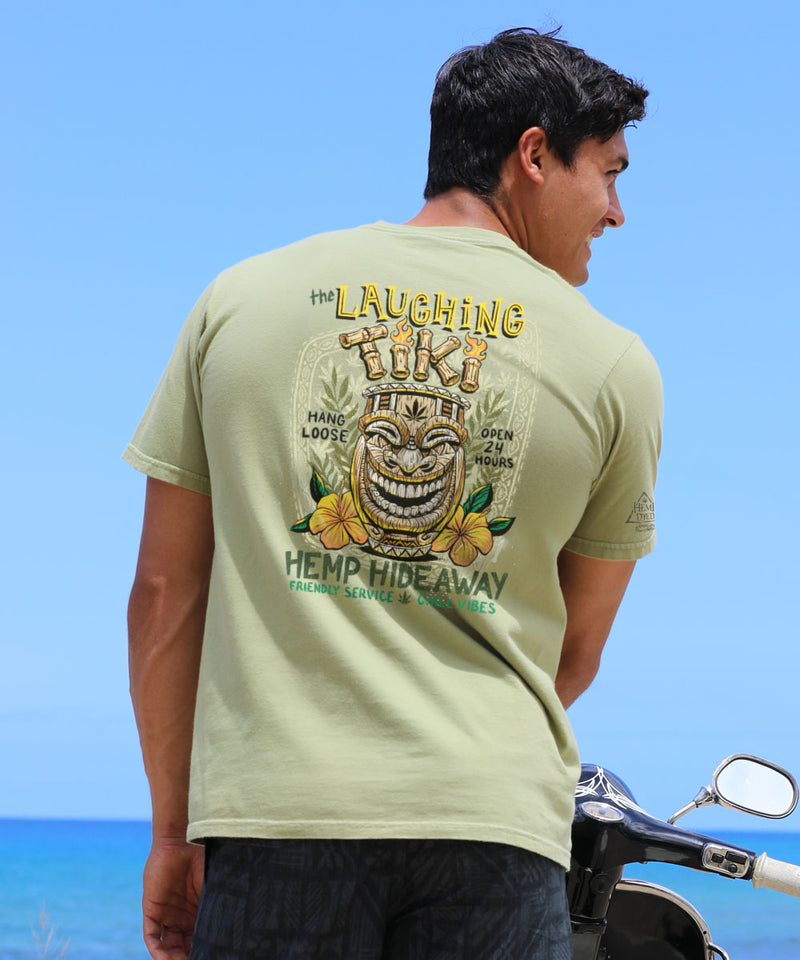 The Laughing Tiki - Hemp Dyed Short Sleeve Crewneck T-Shirt