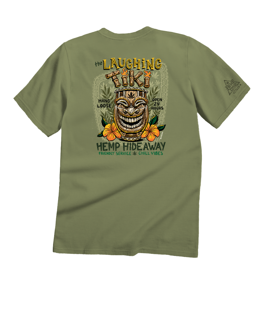 The Laughing Tiki - Hemp Dyed Short Sleeve Crewneck T-Shirt