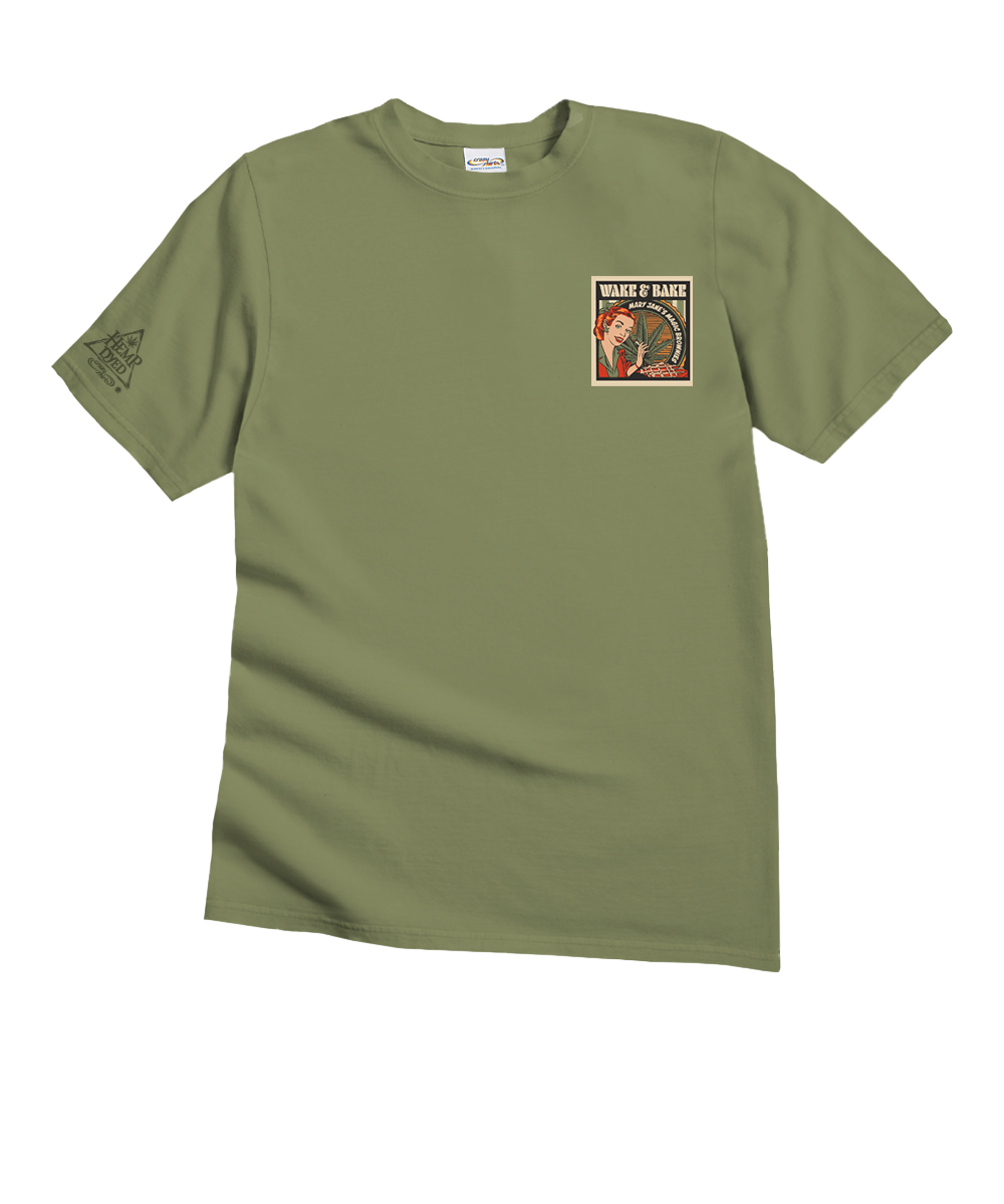 Wake and Bake - Hemp Dyed Short Sleeve Crewneck T-Shirt