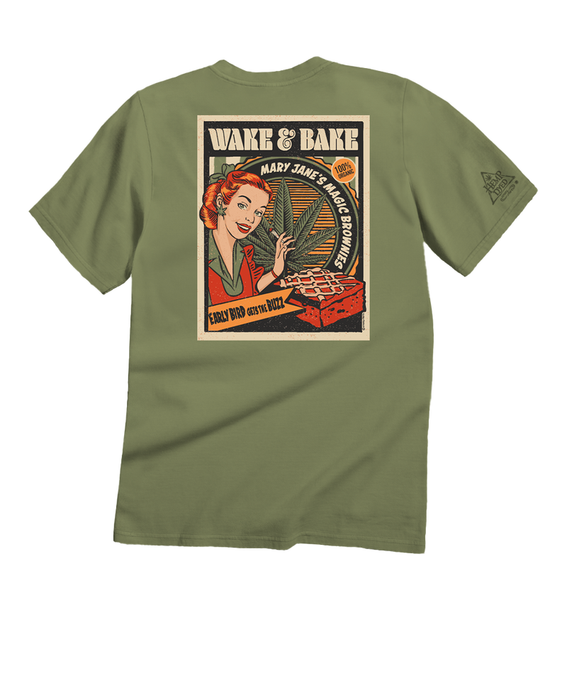 Wake and Bake - Hemp Dyed Short Sleeve Crewneck T-Shirt